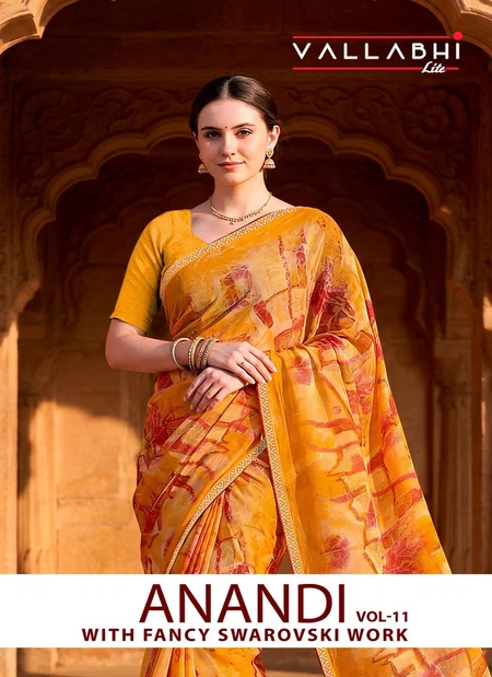 Anandi Vol 11 By Vallabhi Weightless Printed Saree